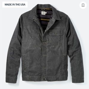 Flint and Tinder flannel lined waxed trucker jacket, XL
